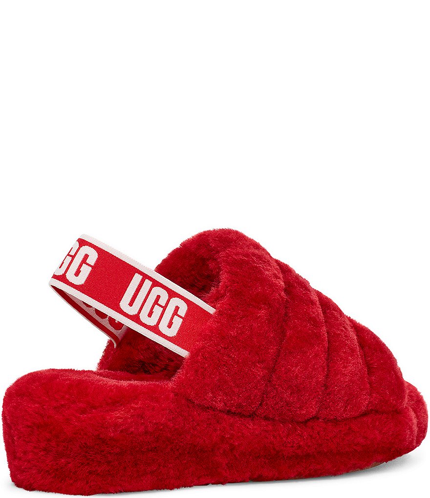 UGG&reg; Logo Fluff Yeah Fur Slides