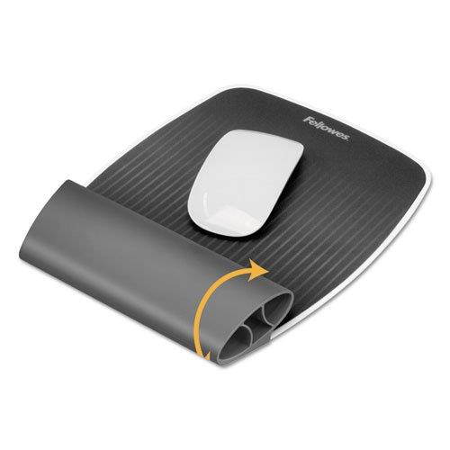 Bankers Box Fellowes 9311801 I-Spire Wrist Rocker Mouse Pad w/Wrist Rest, 7 13/16 x 10 x 1 1/16, Gray