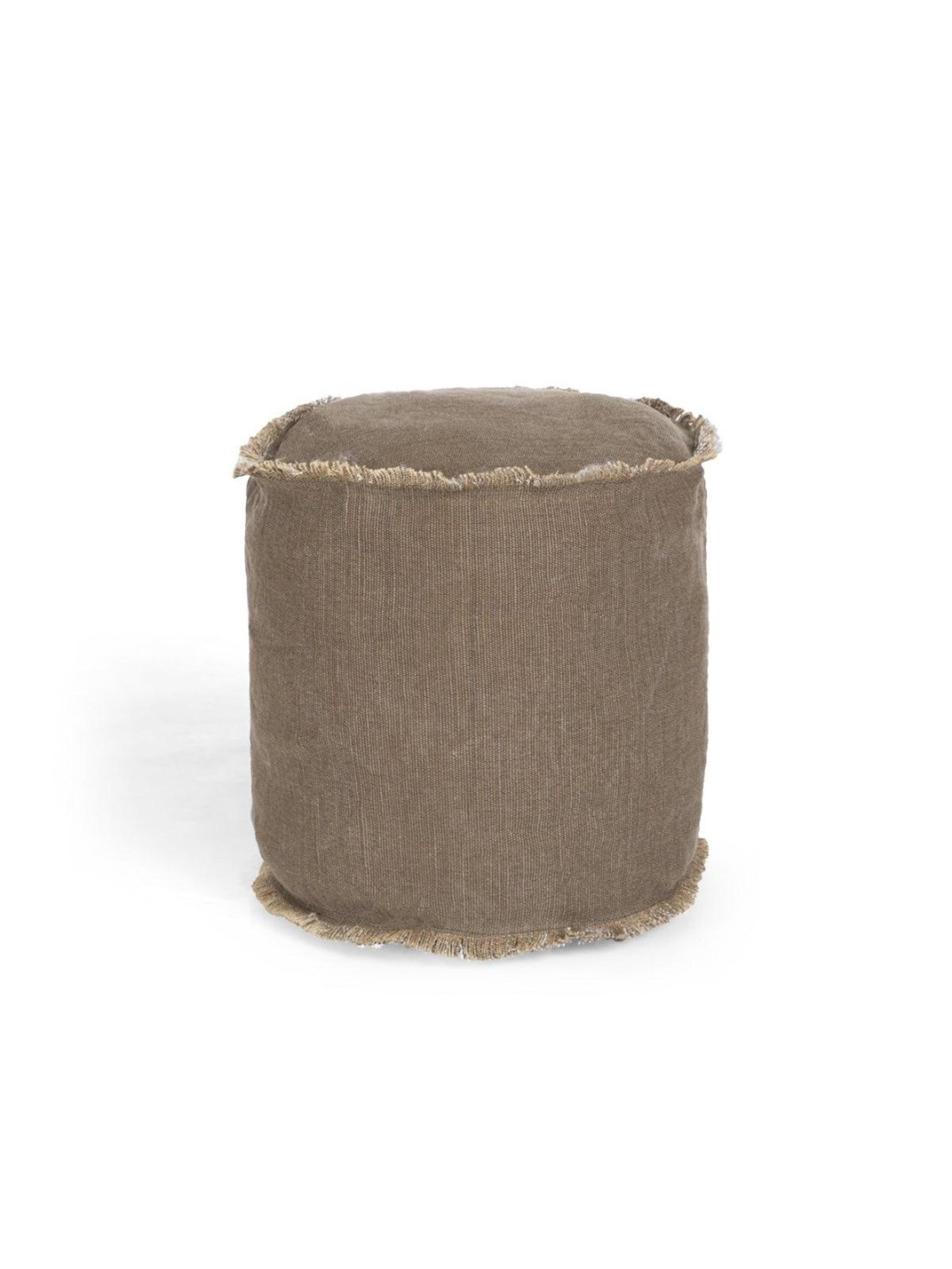 Home4U Lucas Brown Cotton Blend Chakra Pouffe