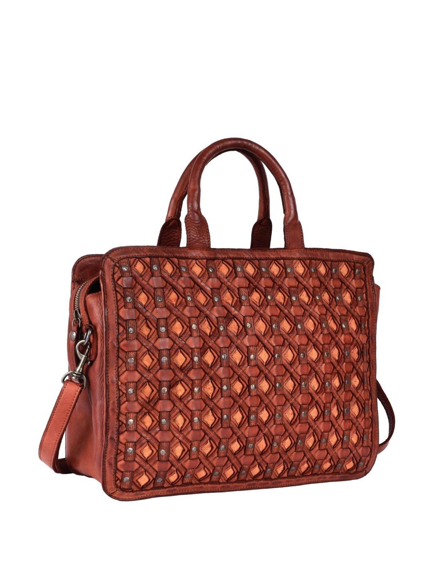 KOMPANERO Valentina Tan Textured Laptop Messenger Bag