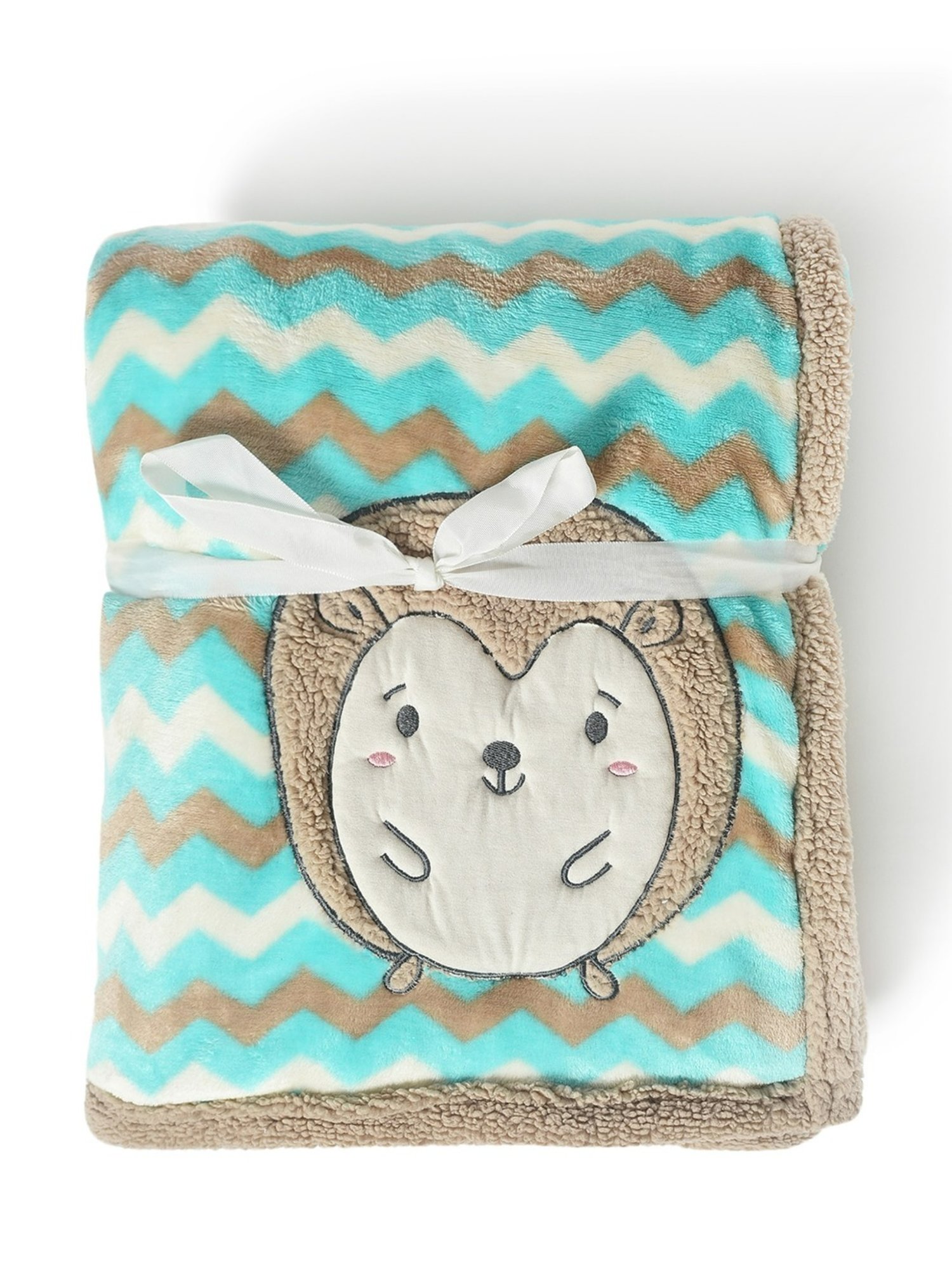 MiArcus Chevron Green 150 TC Polyester Blanket for Kids