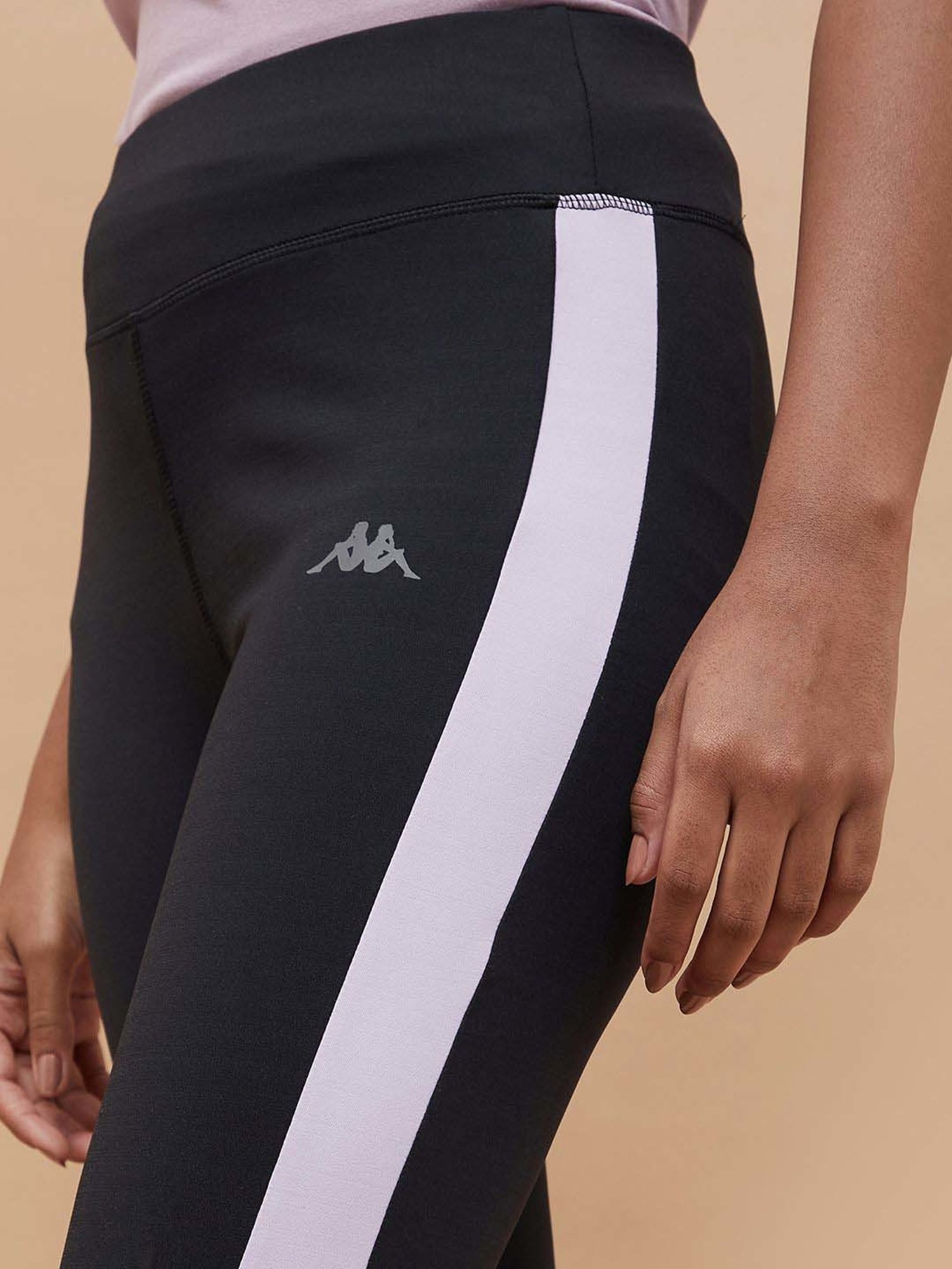 KAPPA Black Printed Sports Tights