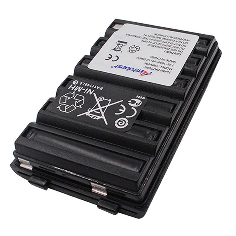 FNBV94 FNBV57 1800mAh NiMH Battery Compatible for Yaesu Vertex FT60R FT60R FT60 FT60 VX150 VX160 VX170 VX180 VXA220 Standard Horizon HX370S Two Way Radio