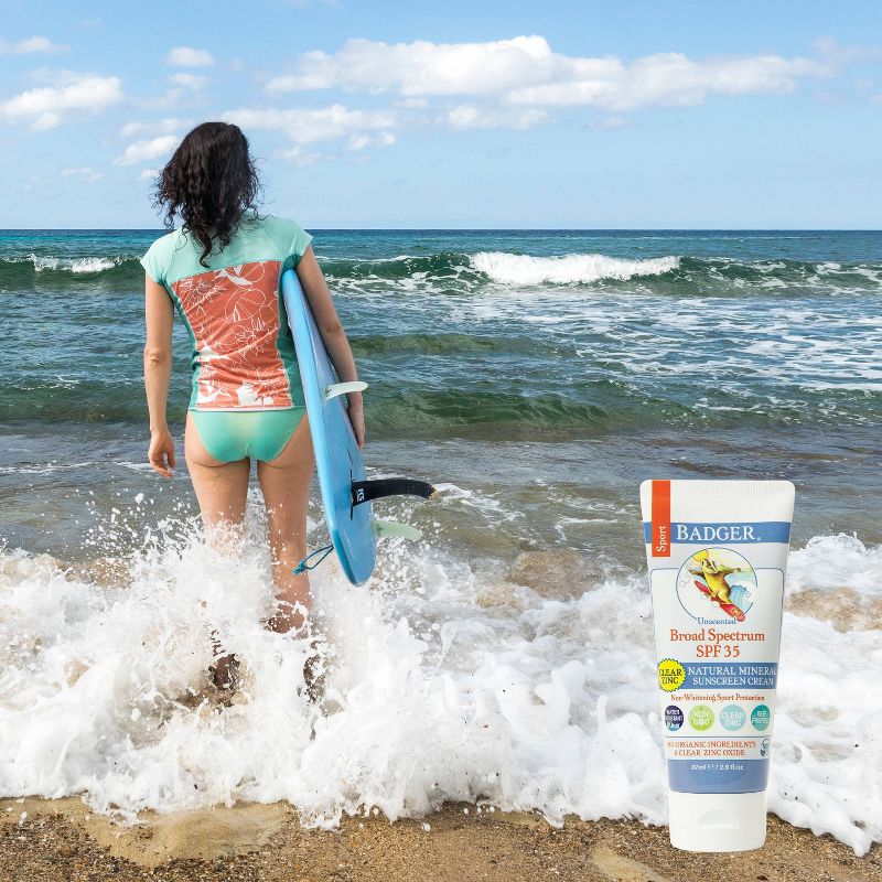 Badger Sport Mineral Sunscreen Cream - SPF 35 - 2.9 fl oz