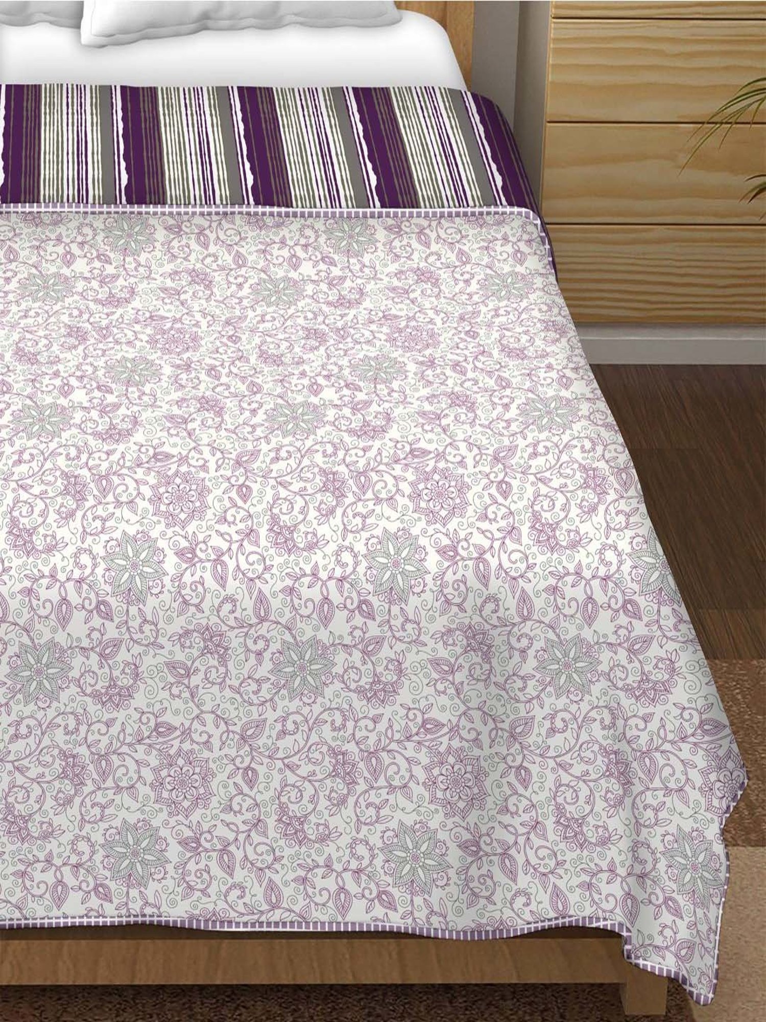 Bella Casa Finland Collection Cotton Purple 150 GSM Double Reversible Dohar