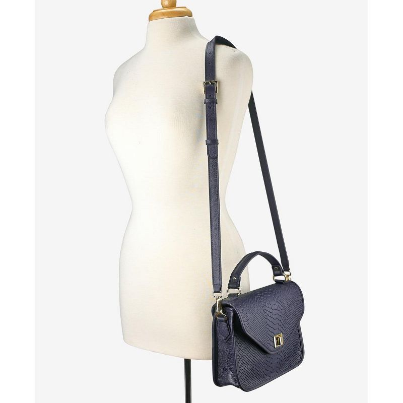 GiGi New York Blue Courtney Satchel Crossbody Bag