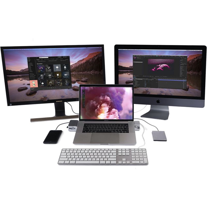 LandingZone Docking Station for the MacBook Pro with Touch Bar - for Notebook - 96 W - USB - 6 x USB Ports - Network (RJ-45) - HDMI - Mini DisplayPort