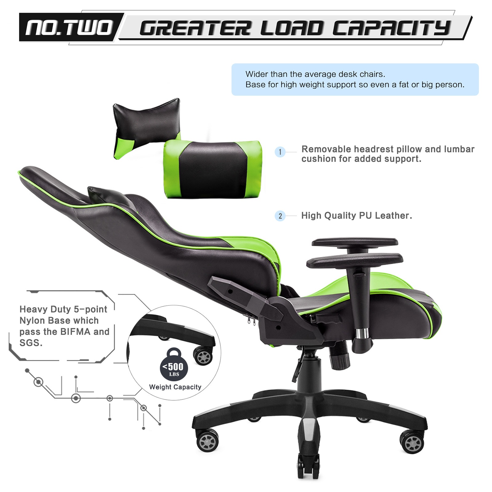 YOUTHUP Racing Style Gaming Chair Adjustable Ergonomic Computer Desk Chair,PU Leather Racing Reclining Swivel High Back Chair with Headrest and Lumbar Support,Pink