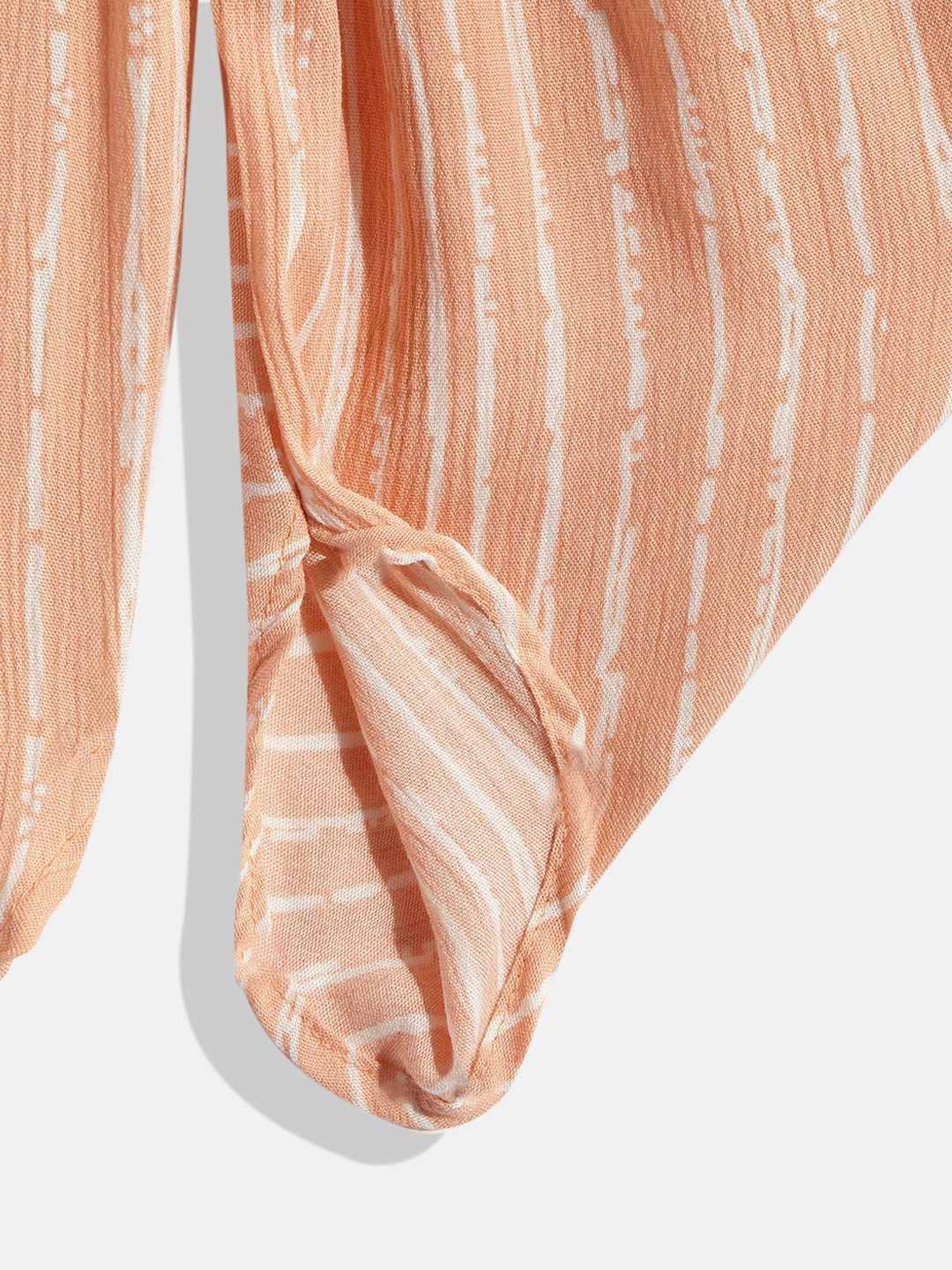 TWISHA Kids Peach & White Printed Jumpsuit Set