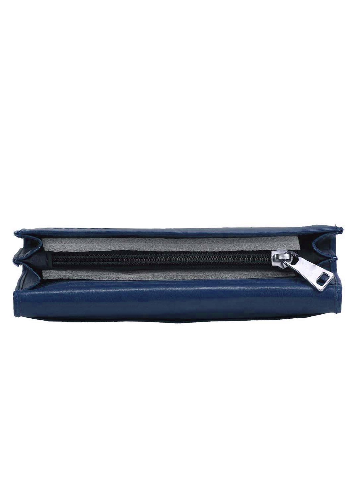 Abeeza Blue Textured Leather Large Clutch