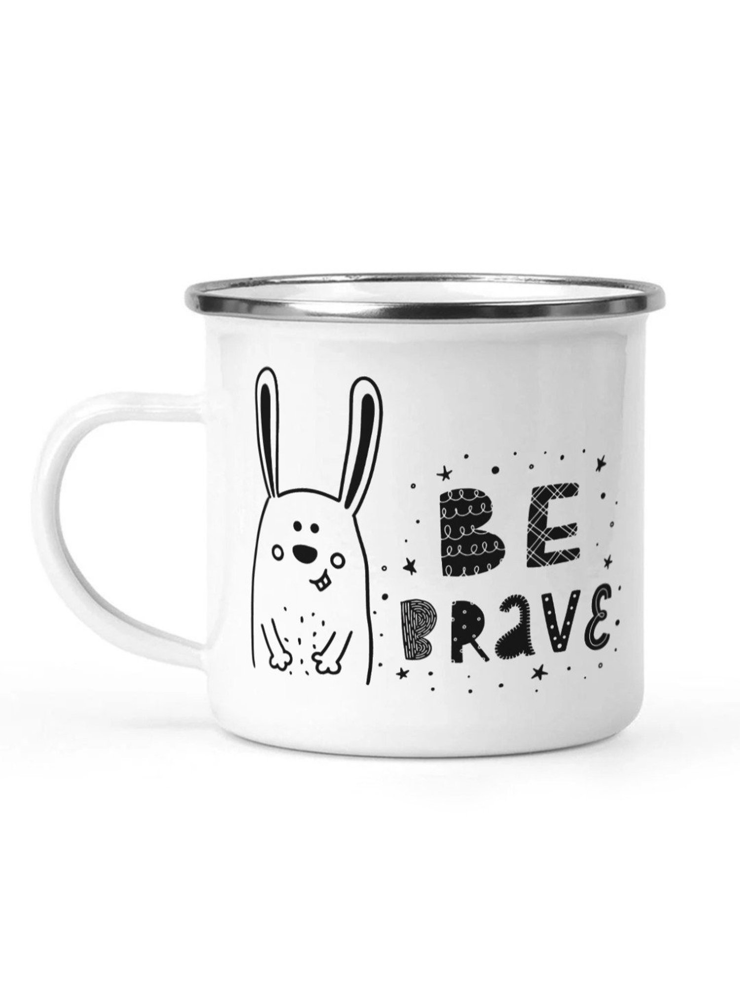 Gathari Enamel White Stainless Steel Coffee Mug