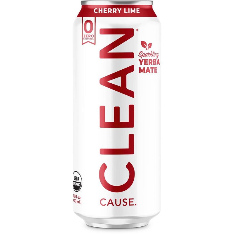 Clean Cause Sparkling Yerba Mate Cherry Lime - 16 fl oz Can