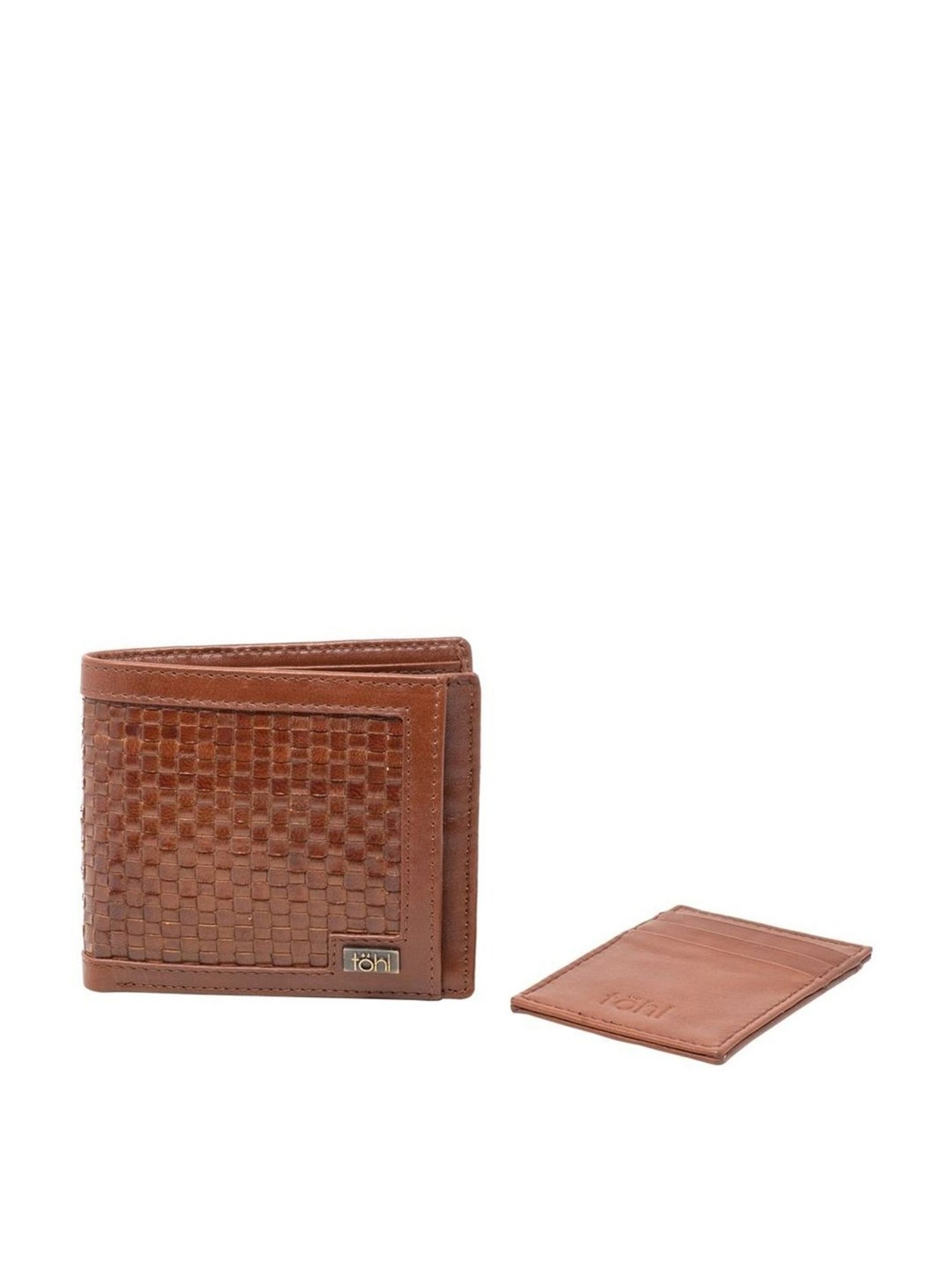 Tohl Tan Casual Leather Bi-Fold Wallet with Card Holder for Men