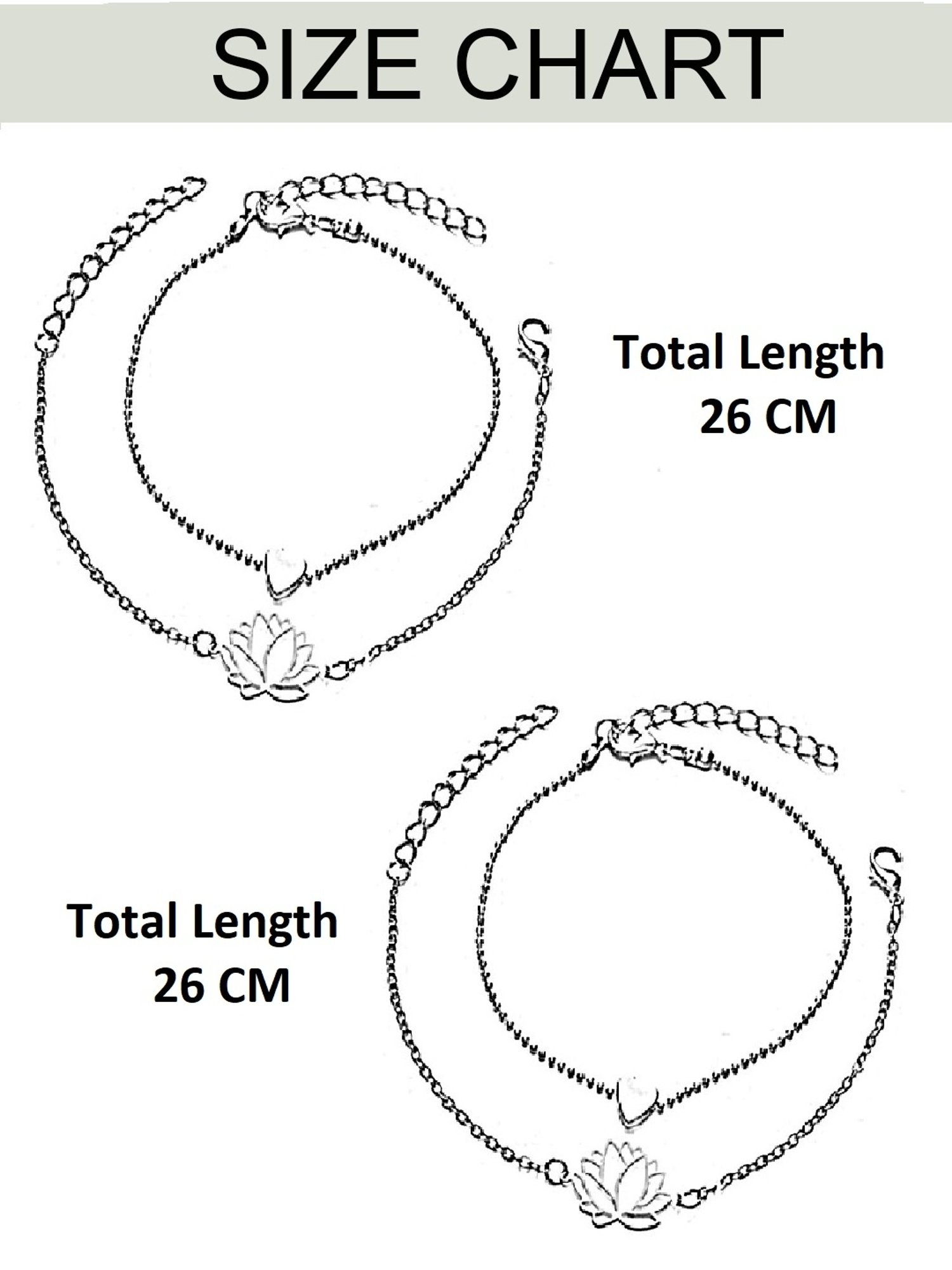 OOMPH Gold & Silver-Tone Lotus & Heart Stylish Latest Anklet for Women - Set of 4