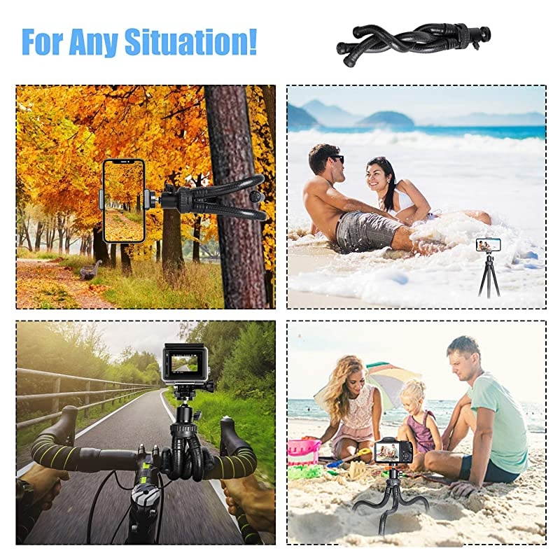 Tripod,Portable and Flexible Tripod Stand with Wireless Remote and Cell Tripod,Compatible with i/Android ,Camera,Sports Camera GoPro