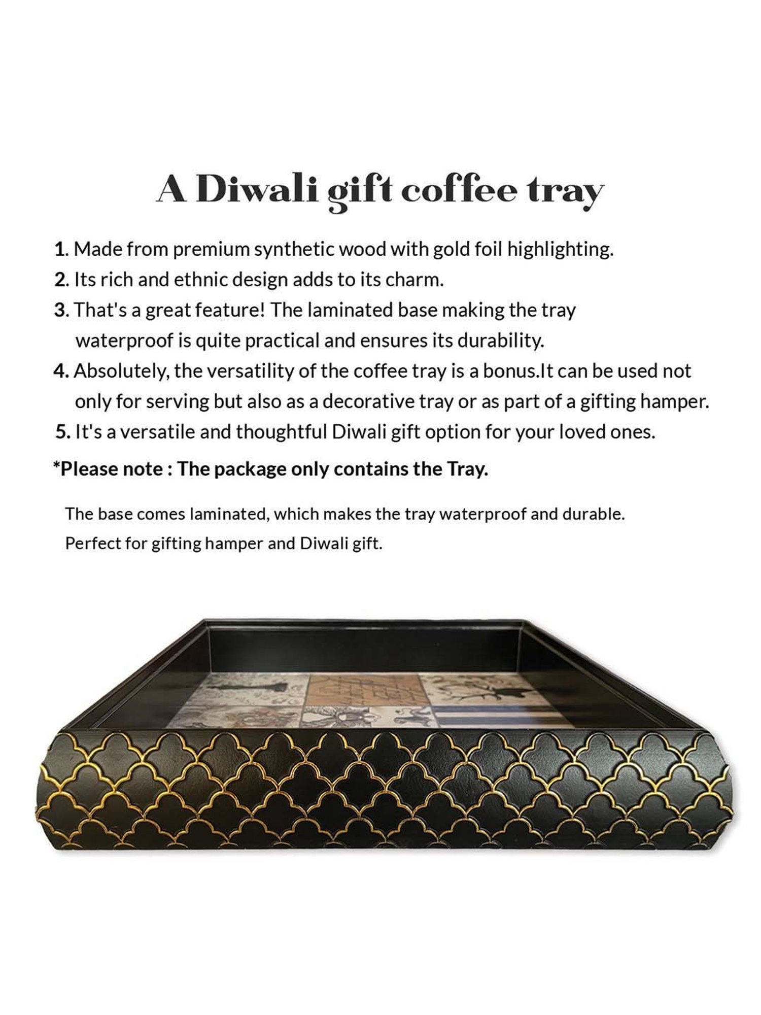 Karo Tapi Printed Multicolor Wood Small Tray