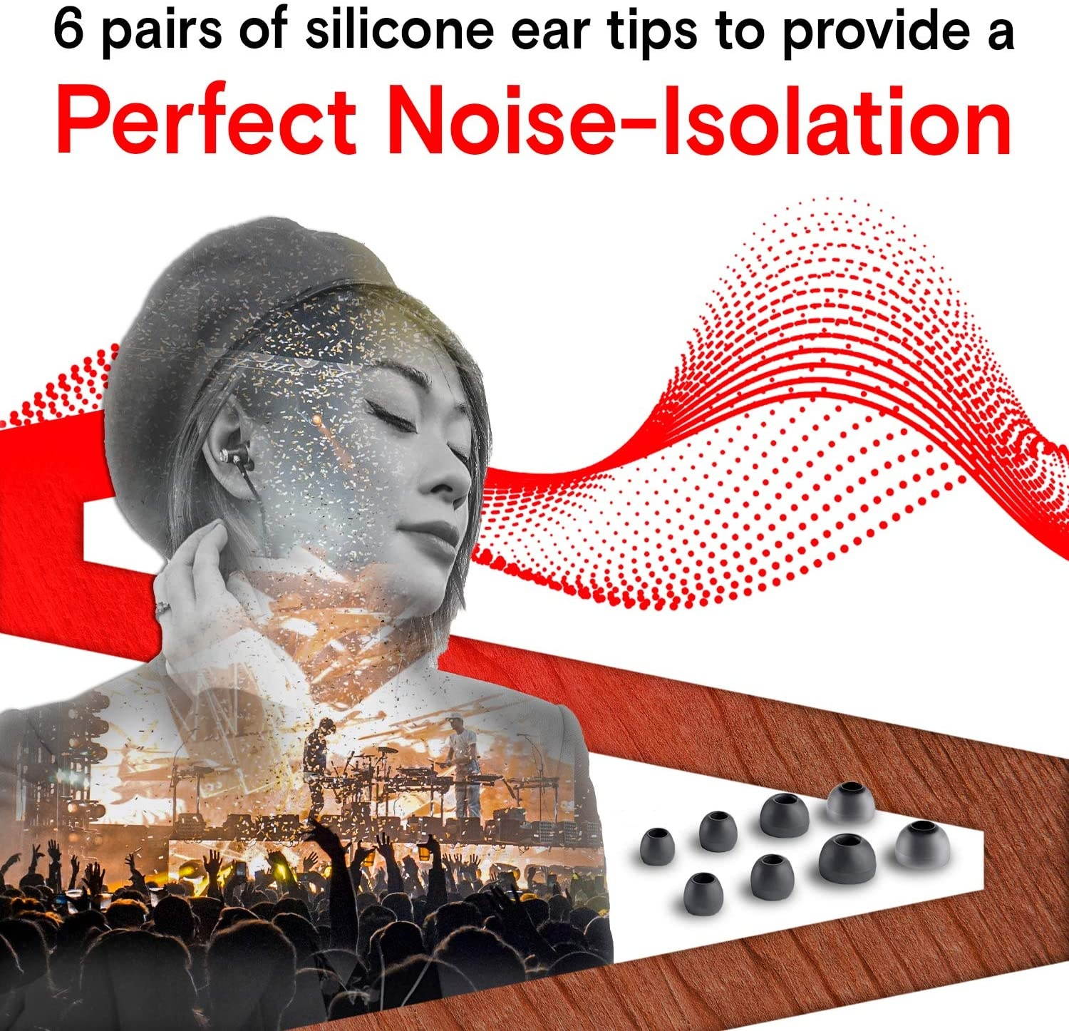 Symphonized NRG X Wood Earbuds Wired with Microphone Stereo in Ear Headphones for Computer & Laptop Noise Isolating Earphones for Android Cell Phone with Booming Bass (Black)