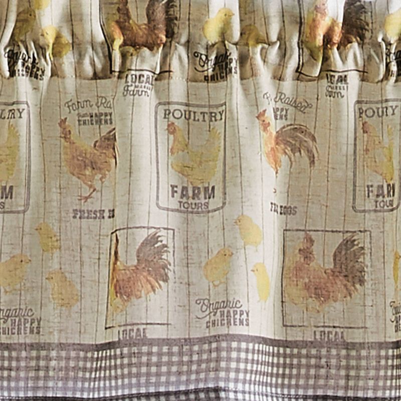 14"x56" Farmhouse Rooster Valance Beige - CHF Industries