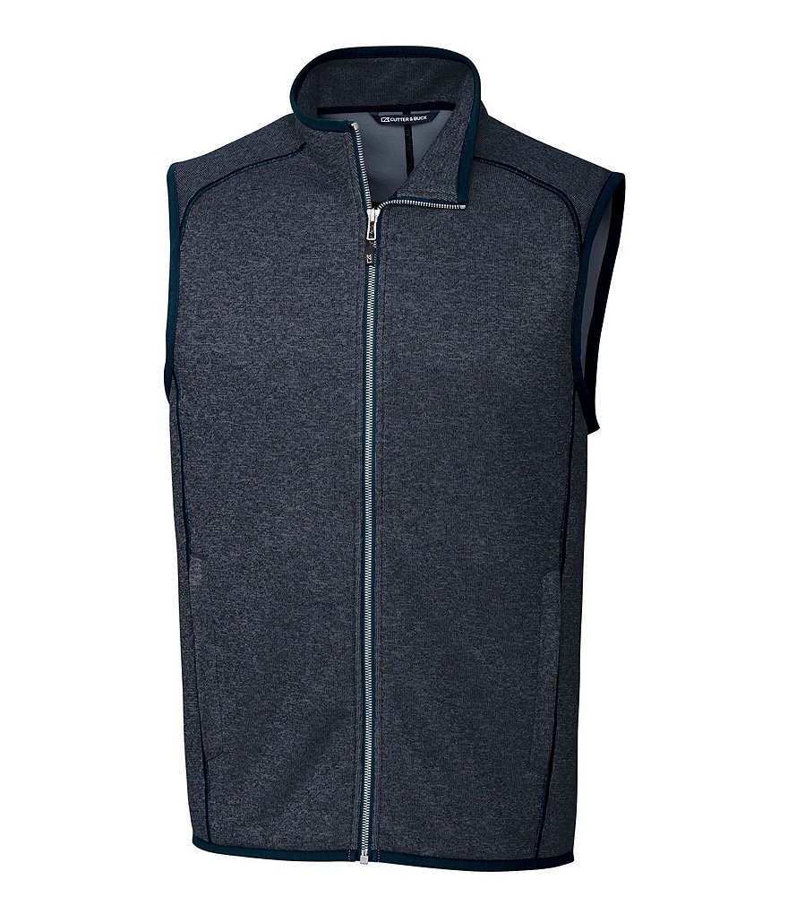 Cutter & Buck Mainsail Sleeveless Full-Zip Sweater-Knit Vest