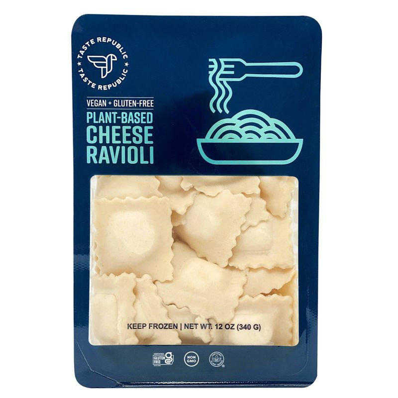 Taste Republic Frozen Vegan Gluten-Free Plant Based Cheese Ravioli - 12oz