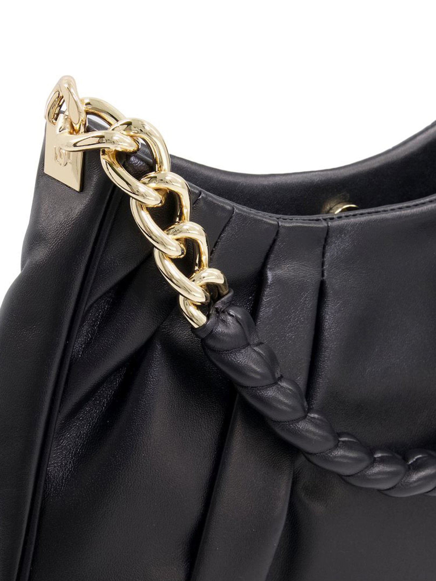 DUNE LONDON Black Solid Medium Hobo Handbag