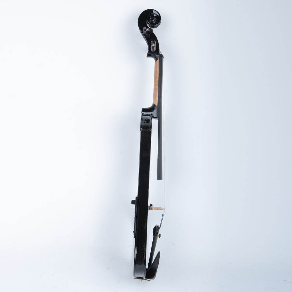 4/4 Electric Silent Violin Case Bow Rosin Headphone V-004 Black