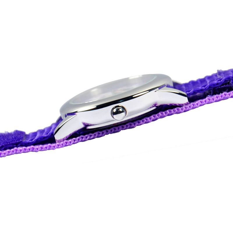 Girls' Red Balloon Love Owl Stainless Steel Time Teacher Watch - Purple