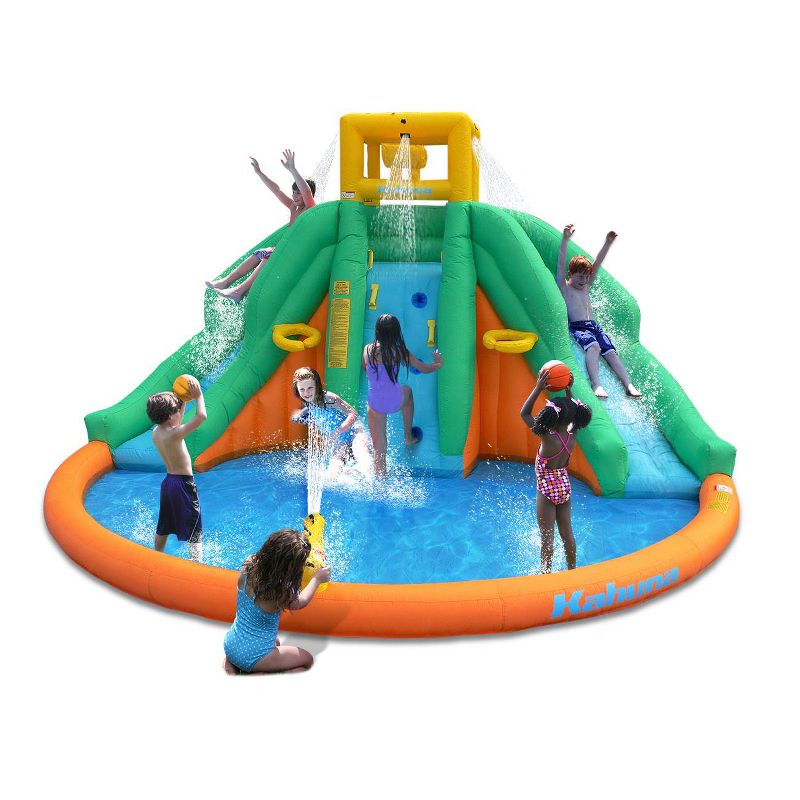 Kahuna 90475 Twin Peaks Kids Inflatable Splash Pool Backyard Water Slide Park