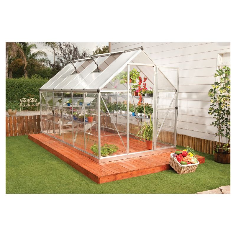 6' x 8' x 7' Nature Greenhouse Forest Green - Palram