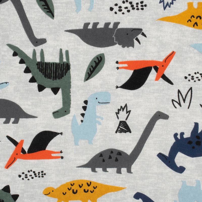 Gerber Baby Boys' 4pc Dino Bath Towel and Washcloth Set - White/Blue