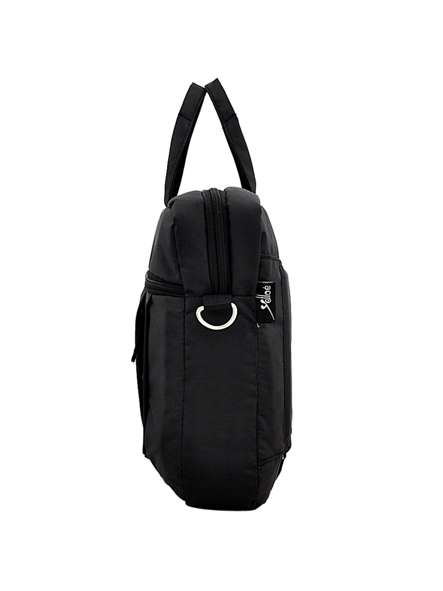 Yelloe Black Medium Laptop Messenger Bag