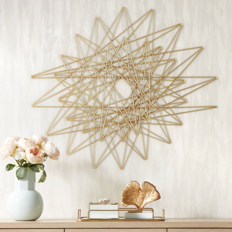 Newhill Designs Emmons Gold Metal 33 3/4" x 29" Decorative Wall Art