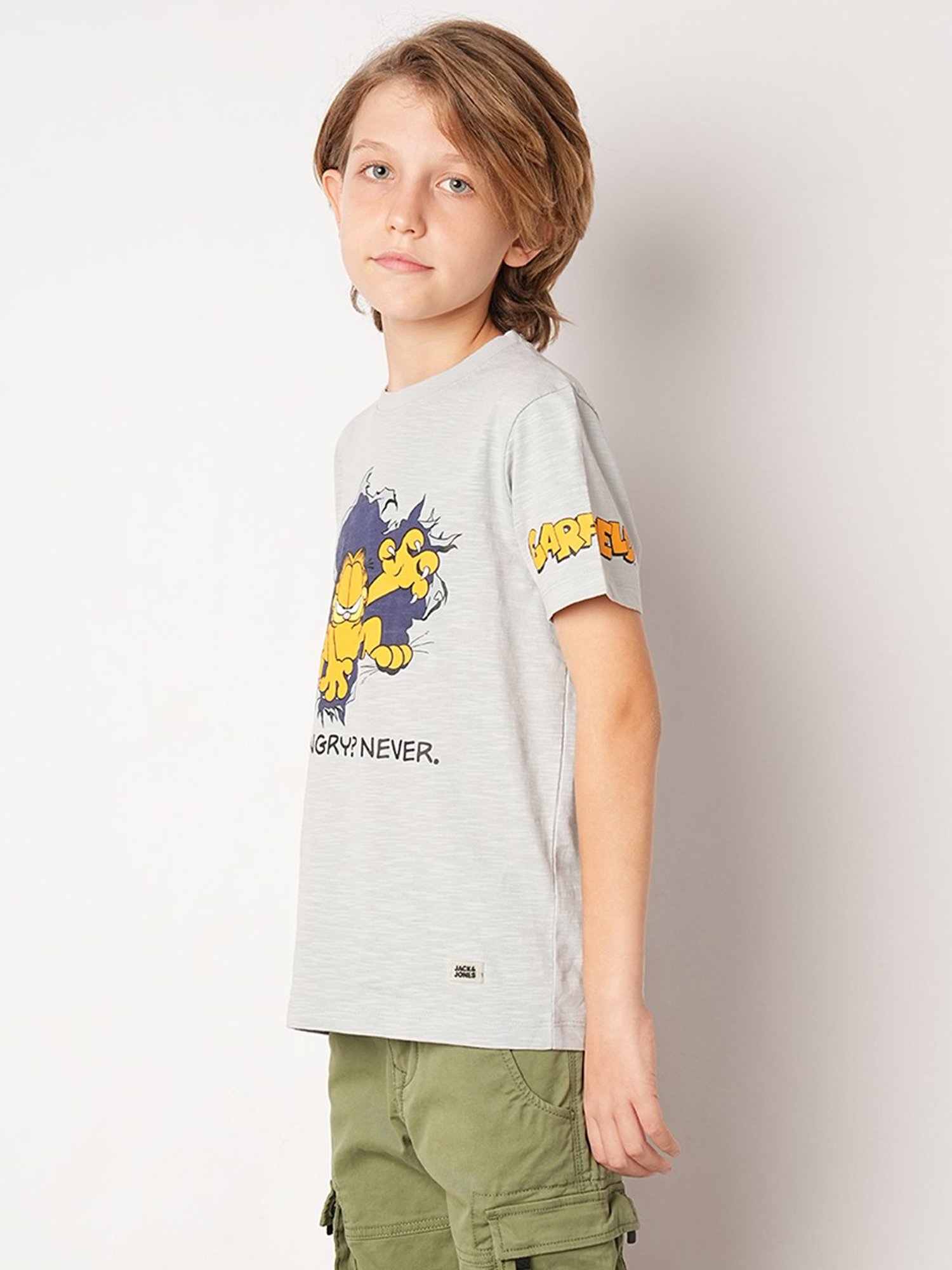 Jack & Jones Junior Dark Grey Printed T-Shirt