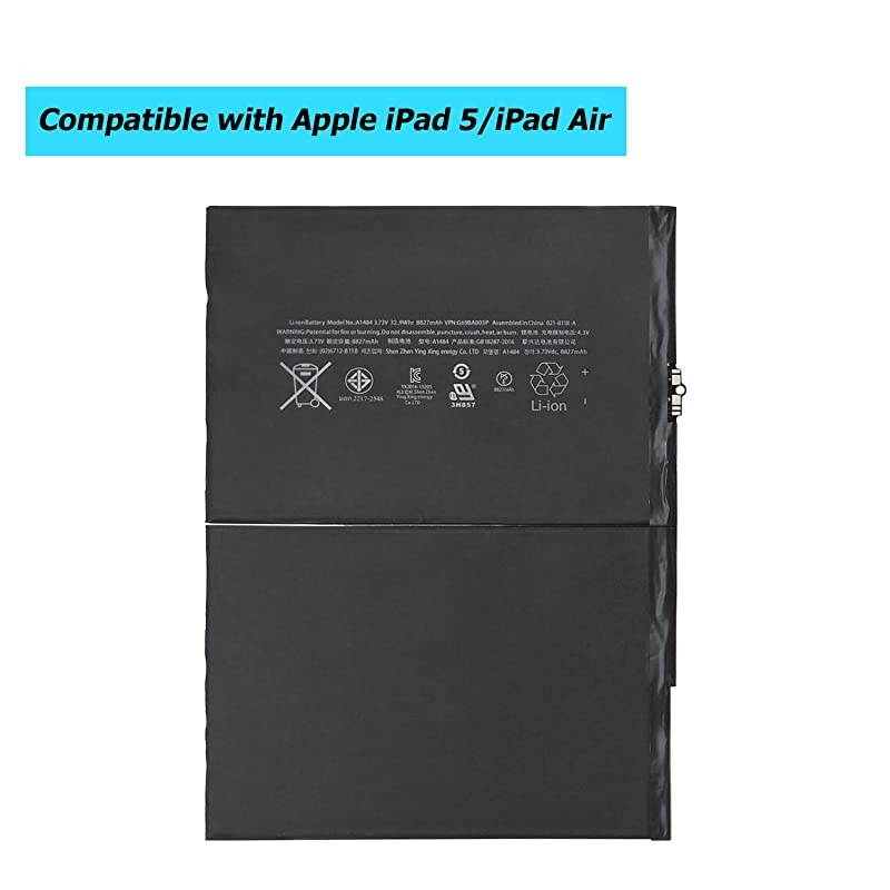 A1484 Replacement Battery 67126700 Battery Compatible with Apple iPad 5 iPad Air A1474 A1475 iPad Mini Air MD785LLA MF532LLA