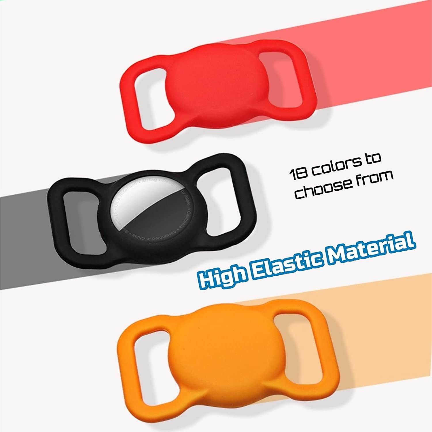 (2 Pack) Kids/Adults Anti-Lost Bracelet for AirTag, iZi Way Soft Silicone Wristband Watch Band Waterproof Protective Case Cover Holder for Apple Air Tag Tracker - Orange/Yellow