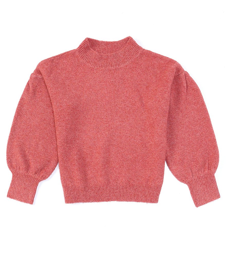 GB Girls Big Girls 7-16 Mock Neck Solid Sweater