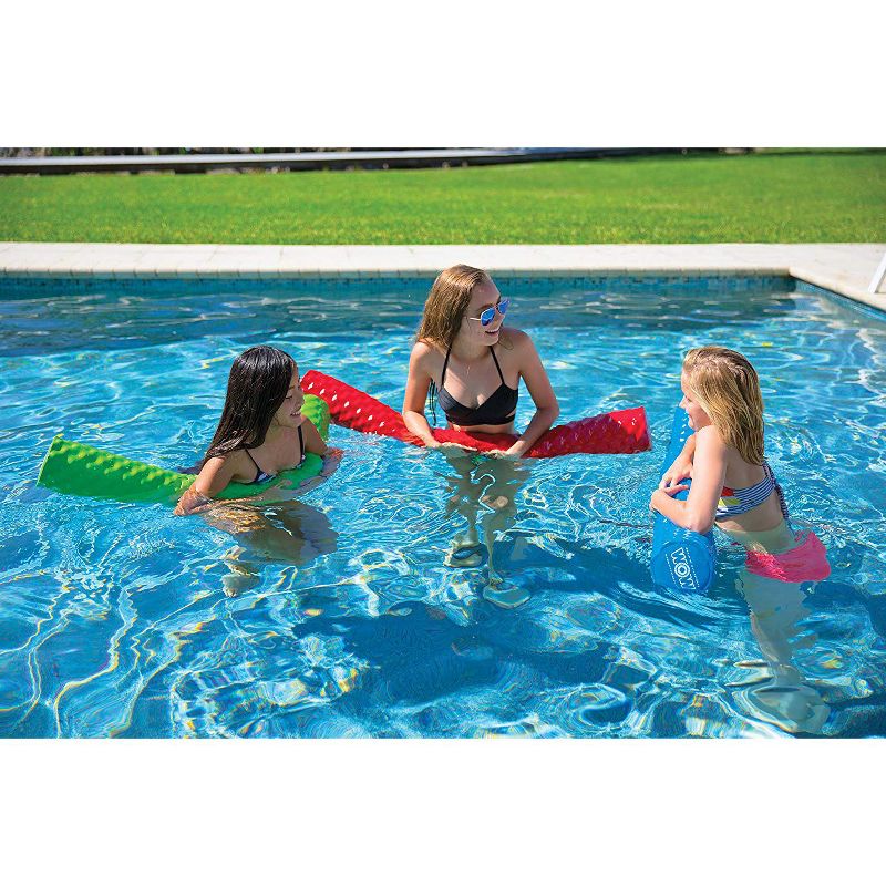 WOW Watersports First Class Soft Dipped Foam Ribbed Texture Pool Noodle, Green