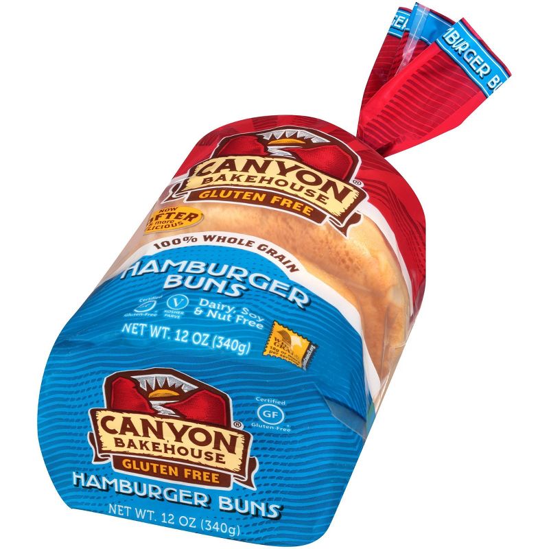 Canyon Bakehouse Gluten Free Hamburger Buns - 12oz/4ct
