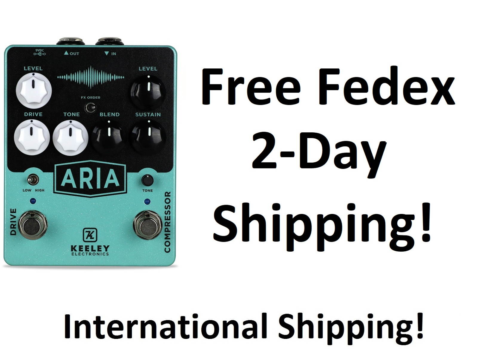 New Keeley Aria Compressor Drive Guitar Effects Pedal