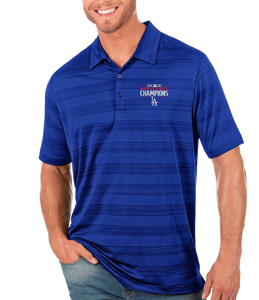 Antigua Los Angeles Dodgers 2020 MLB World Series Champions Compass Short-Sleeve Polo Shirt