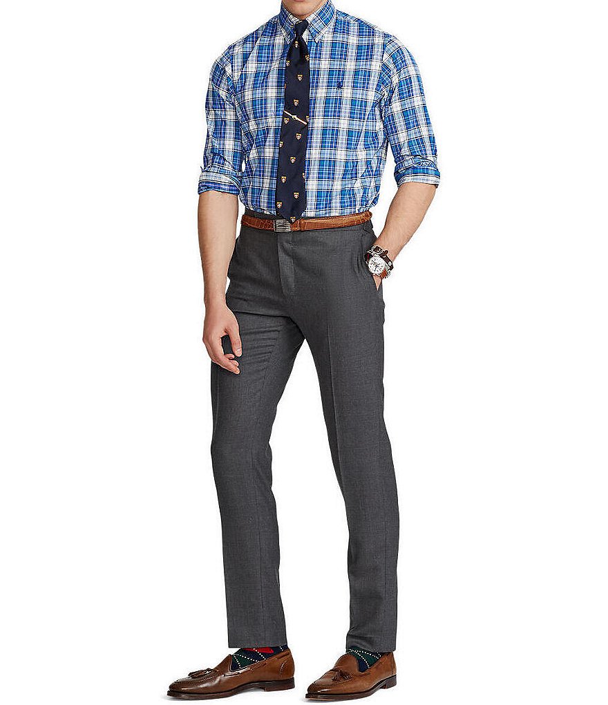 Polo Ralph Lauren Big & Tall Plaid Performance Stretch Long-Sleeve Woven Shirt