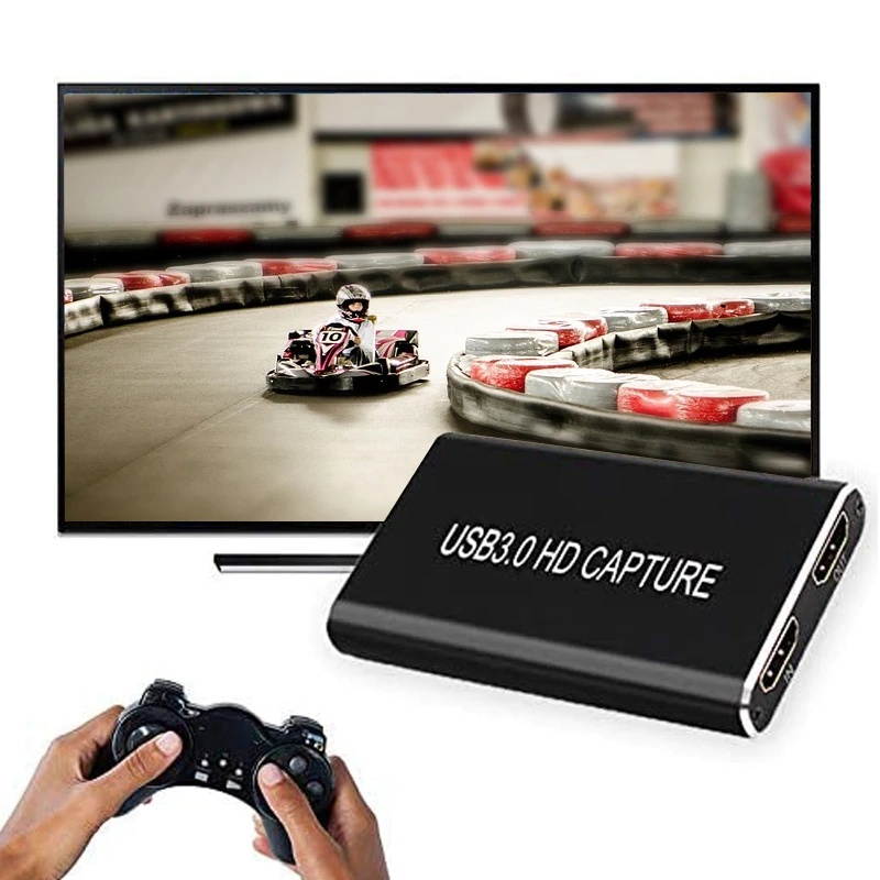 Lejiahong HDMI to USB C USB3.0 Video Capture Type-C Capture Device with 3.5mm o for Windows/Linux/Mac STB Game Recording