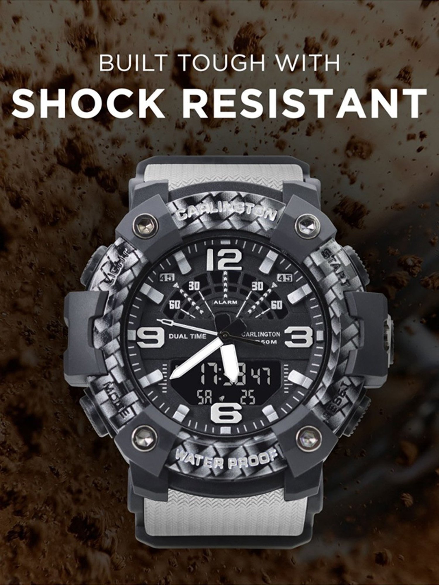 Carlington Endurance 9103 White Chronograph Watch for Men