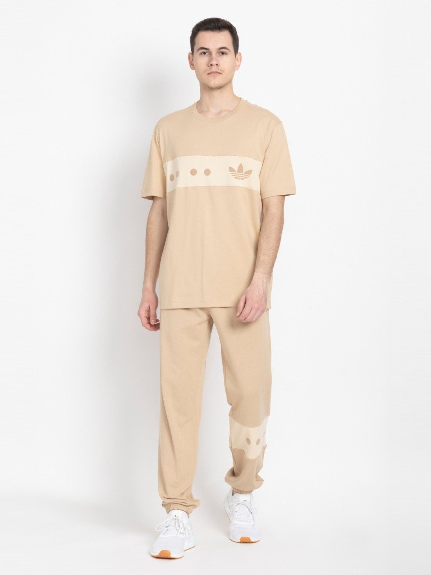 Adidas Originals Beige Regular Fit Printed T-Shirt