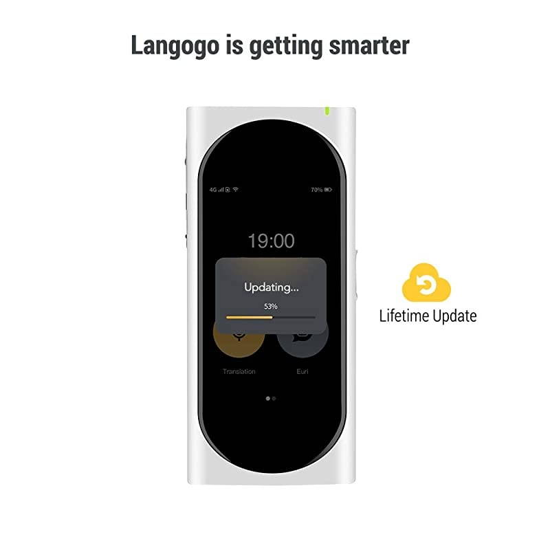 Genesis 2in1 AI Translator Device and Voice Recorder Transcriber 100+ Languages Instant TwoWay Translation and Transcription Recorder Builtin Data 31inch Retina Display White