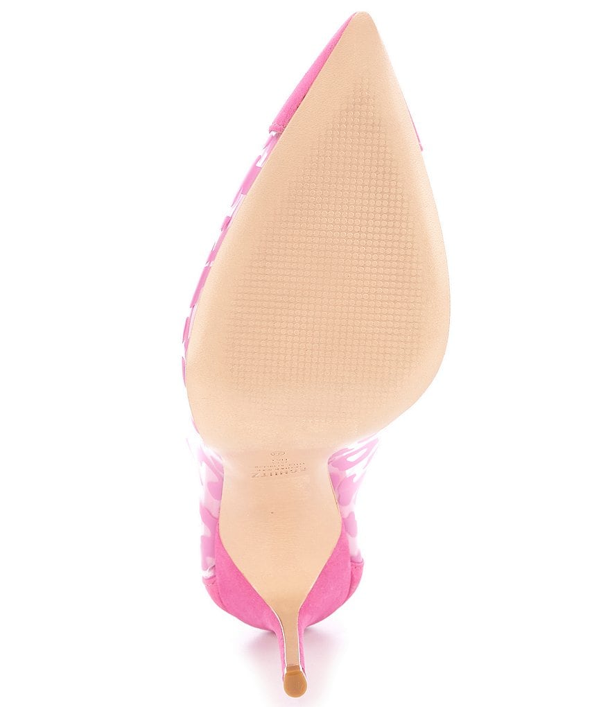 Schutz Cendi Clear Animal Print Pumps