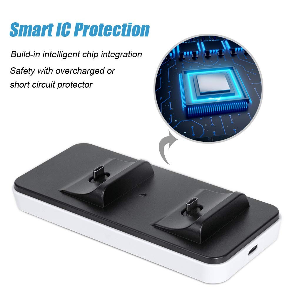 Balight Dual Controller Charging Dock Station Charger For PS5 Gamepad Charger Stand For Playstation 5 PS5 Game Pad Accessories