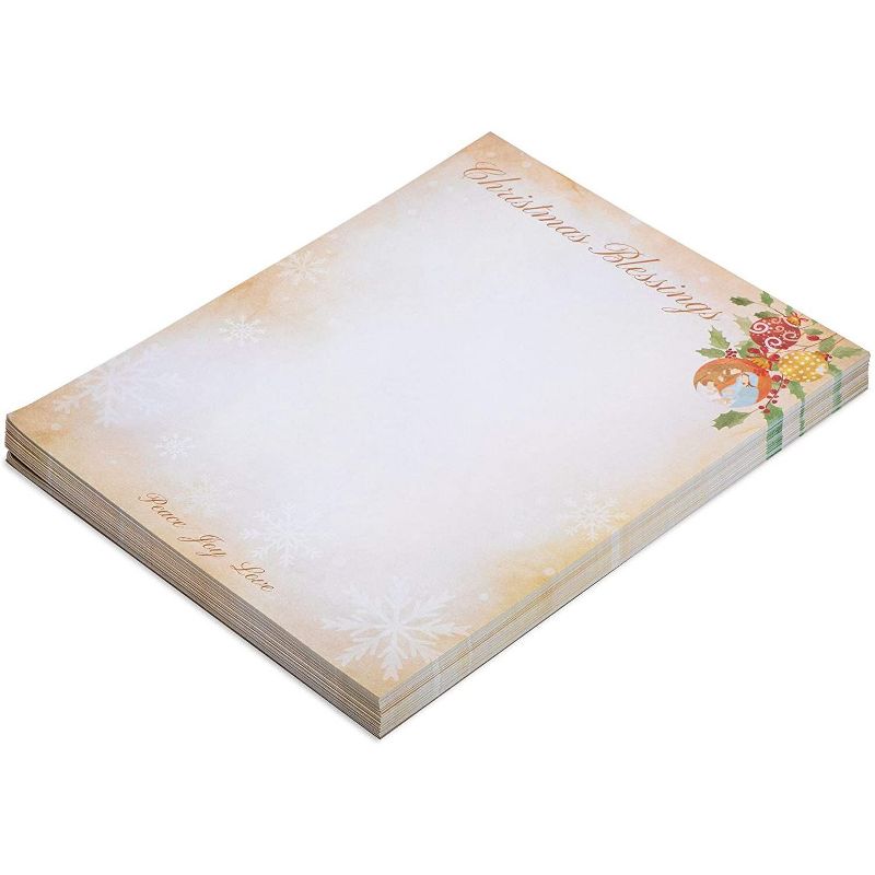 Faithful Finds 96-Pack Christmas Blessings Letterhead Stationery Printer Paper (8.5 x 11 In)