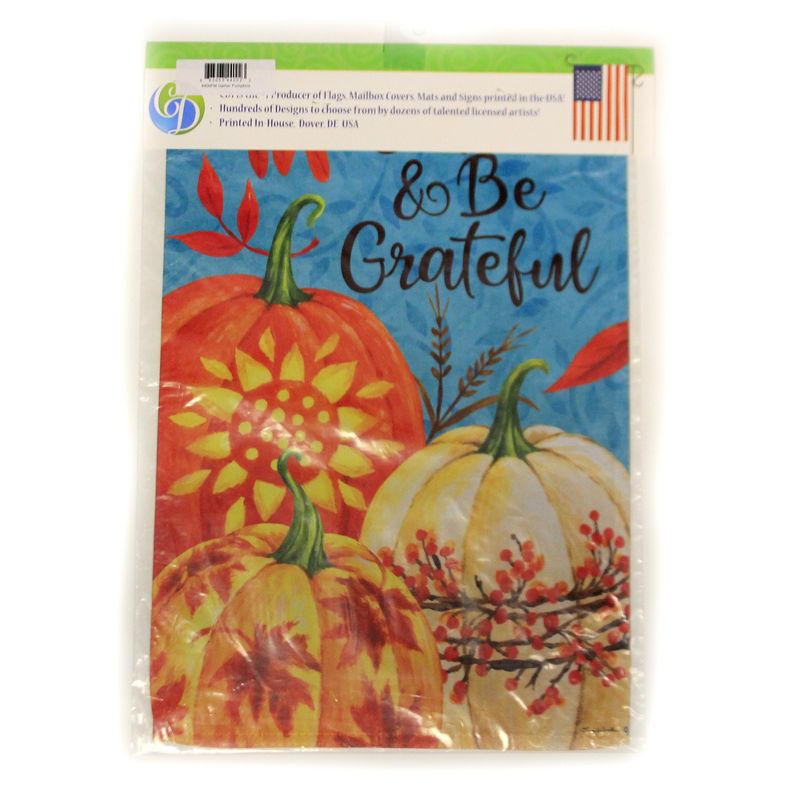 Home & Garden 18.0" Gather Pumpkins Flag Autumn Gather Grateful Custom Decor  -  Flags