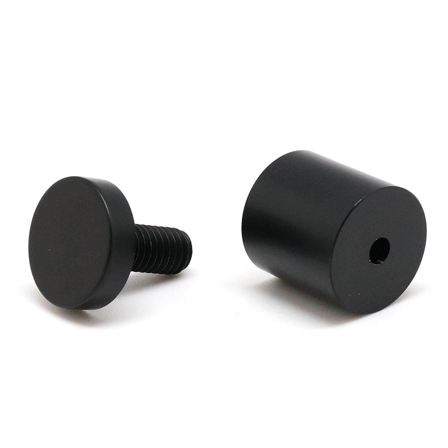 Malleable,Sign Standoff 1"x 1",Black Aluminum, for Acrylic,Glass,PVC,Glass Panel,Wood,Pack of 4